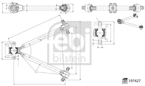 Febi Rear Control / Trailing Arm For Mercedes Actros Mp4 / Mp5 Antos Arocs Econi