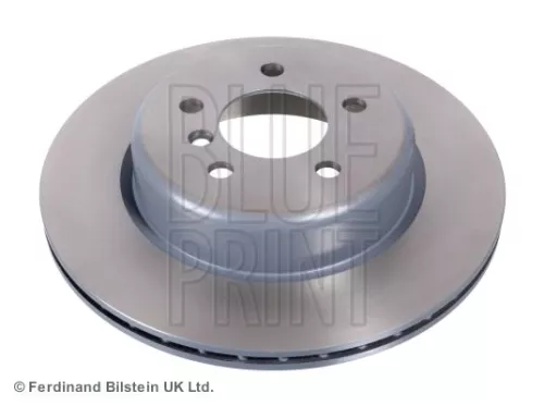 2x BLUE Print Rear Internally Vented Brake Discs For Bmw 5