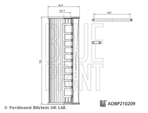 Blue Print Oil Filter For Ford Ford Asia & Oceania Ford Usa Bronco Explorer Rang
