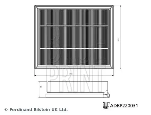 BLUE PRINT BLUE PRINT ADBP220031 Blue Print Air Filter For Ford Ford Usa Edge Galaxy Mondeo 