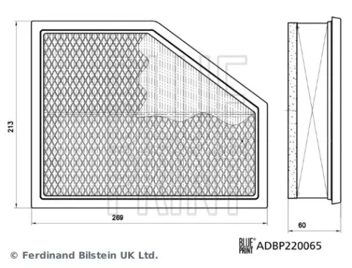 BLUE PRINT BLUE PRINT ADBP220065 Blue Print Air Filter For Alpina Bmw 5 7 D5 X3 X4 X5 X6 X7 