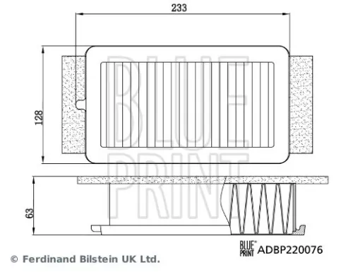 BLUE PRINT BLUE PRINT ADBP220076 Blue Print Air Filter For Renault Captur Clio 