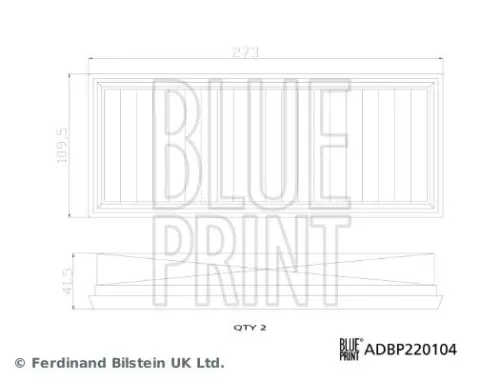BLUE PRINT BLUE PRINT ADBP220104 Blue Print Air Filter Kit For Mercedes-benz Slk 