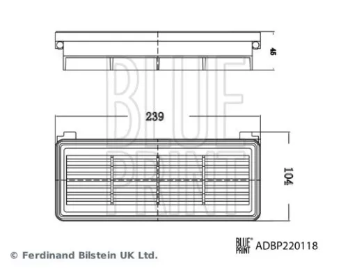 BLUE PRINT BLUE PRINT ADBP220118 Blue Print Air Filter For Kia Picanto 