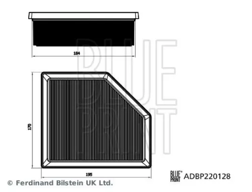 BLUE PRINT BLUE PRINT ADBP220128 Blue Print Air Filter For Mitsubishi Nissan Renault Austral Outlander Qashqai Ro 