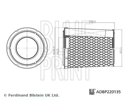 Blue Print Air Filter For Isuzu Elf