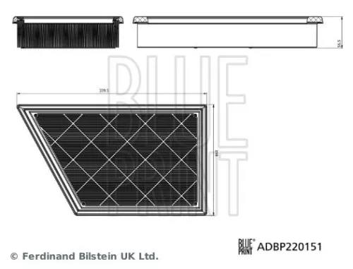 Blue Print Air Filter For Ford Ford Asia & Oceania Ford Usa Vw Amarok Ranger