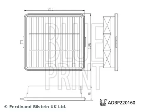 Blue Print Air Filter For Hyundai Kona