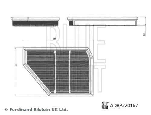 Blue Print Left Air Filter For Alpina Bmw X5 X6 X7 Xb7 Xm