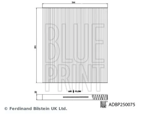 BLUE PRINT BLUE PRINT ADBP250075 Blue Print Cabin Pollen Filter For Infiniti Nissan Altima Jx Maxima Murano Pathfind 