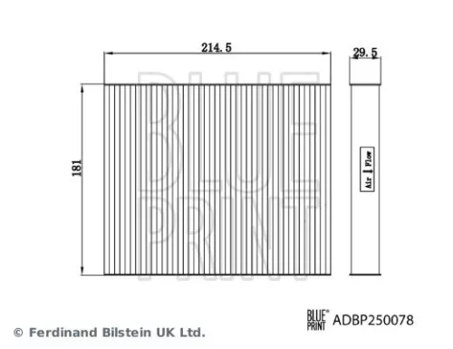 BLUE PRINT BLUE PRINT ADBP250078 Blue Print Cabin Pollen Filter For Toyota Aygo X 