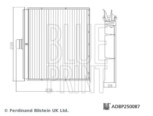 BLUE PRINT BLUE PRINT ADBP250087 Blue Print Cabin Pollen Filter For Renault Grand Scénic Scénic 