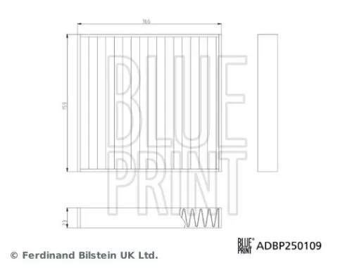 Blue Print Cabin Pollen Filter For Maruti Suzuki Suzuki Toyota Celerio S-presso Vit