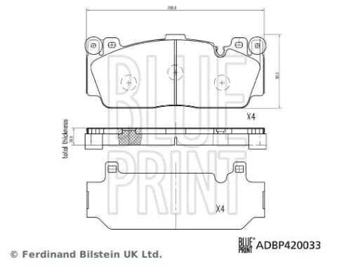 BLUE PRINT BLUE PRINT ADBP420033 Blue Print Front Brake Pad Set For Bmw 2 5 6 
