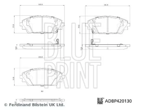 BLUE PRINT BLUE PRINT ADBP420130 Blue Print Front Brake Pad Set For Mazda Cx-30 