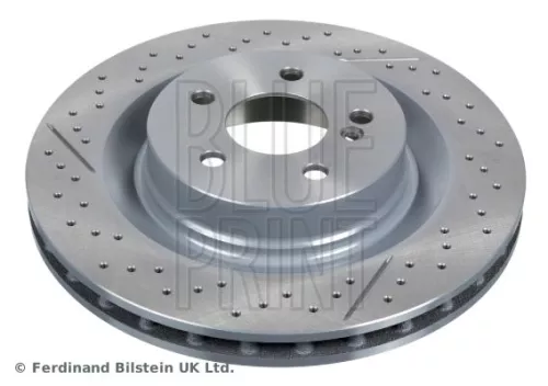 2x BLUE Print Rear Perforated/vented Brake Discs For Mercedes-benz Clk Slk