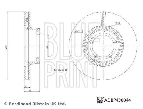 BLUE PRINT BLUE PRINT ADBP430044 2x BLUE Print Front Internally Vented Brake Discs For Ldv Convoy 