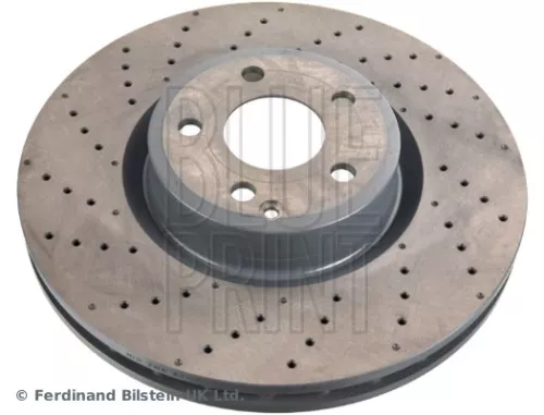 2x BLUE Print Front Perforated/vented Brake Discs For Mercedes-benz Sl
