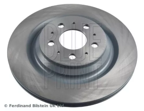 2x BLUE Print Rear Internally Vented Brake Discs For Tesla Model 3