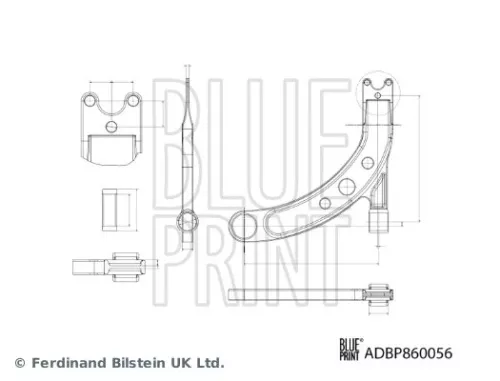 BLUE PRINT BLUE PRINT ADBP860056 Blue Print Front Left Control Trailing Arm For Dodge Hyundai Accent Attitude Gra 