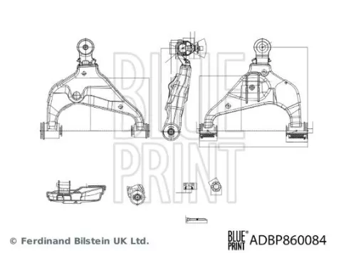 BLUE PRINT BLUE PRINT ADBP860084 Blue Print Front Right Lower Control Trailing Arm For Toyota Fortuner Hilux 