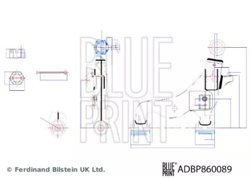 BLUE PRINT BLUE PRINT ADBP860089 Blue Print Front Left Lower Control Trailing Arm For Toyota Hilux Innova Innova  