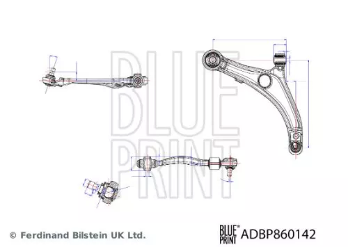 BLUE PRINT BLUE PRINT ADBP860142 Blue Print Front Right Control Trailing Arm For Hyundai I40 