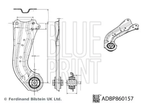 Blue Print Centrerear Right Control Trailing Arm For Suzuki Toyota C-hr Corolla 
