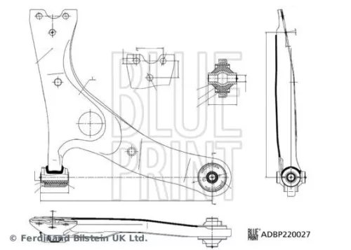 Blue Print Front Right Control Trailing Arm For Toyota Rav 4