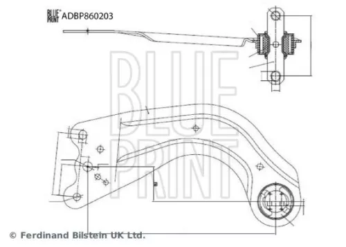 BLUE PRINT BLUE PRINT ADBP860203 Blue Print Centrerear Left Control Trailing Arm For Mazda Cx-5 