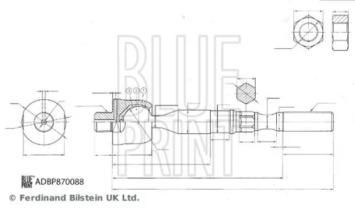 Blue Print Front Left Or Right Inner Tie Rod For Nissan Cabstar Nt400 Cabstar