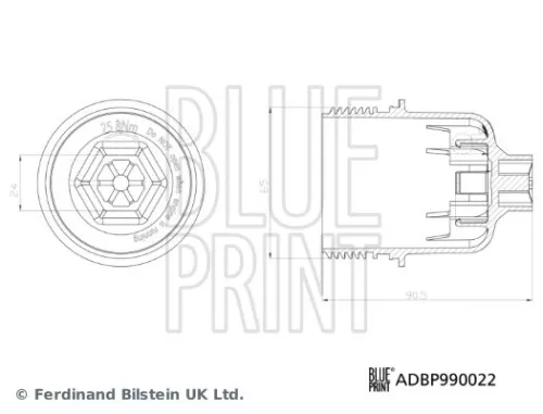 BLUE PRINT BLUE PRINT ADBP990022 Cap, oil filter housing 