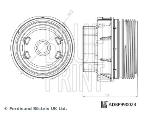 BLUE PRINT BLUE PRINT ADBP990023 Cap, oil filter housing 