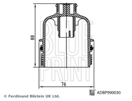 BLUE PRINT BLUE PRINT ADBP990030 Cap, oil filter housing 