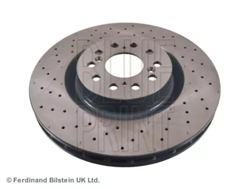 2x BLUE Print Front Perforated/vented Brake Discs For Honda Civic