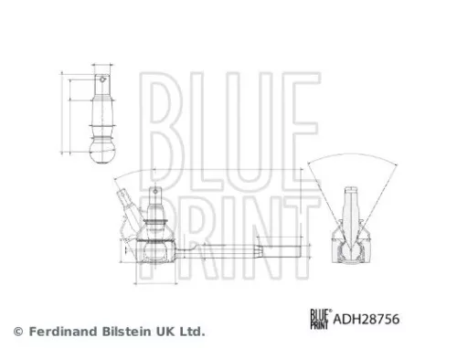 BLUE PRINT BLUE PRINT ADH28756 Blue Print Front Left Or Right Outer Tie Rod End For Honda Cr-v Stream 