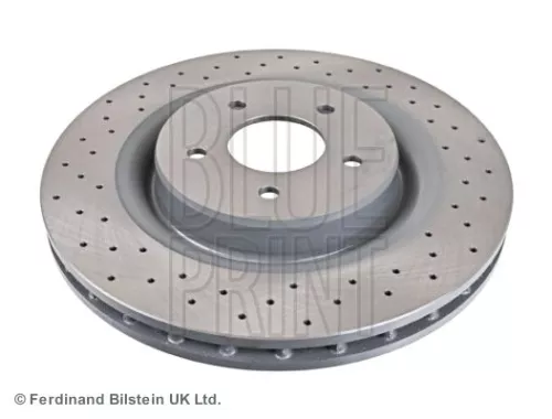 2x BLUE Print Front Perforated/vented Brake Discs For Jaguar Xj Xk 8