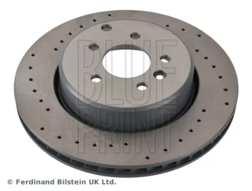2x BLUE Print Rear Left Perforated/vented Brake Discs For Lotus Evora Exige