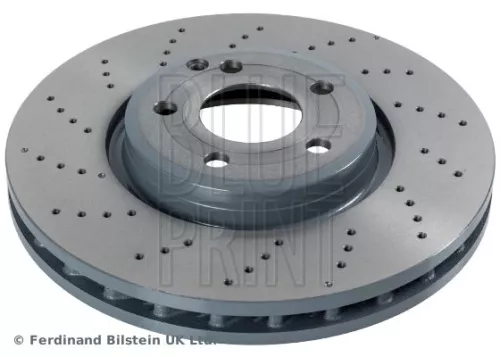 2x BLUE Print Front Perforated/vented Brake Discs For Mercedes-benz Cls