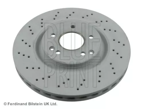 2x BLUE Print Front Perforated/vented Brake Discs For Mercedes-benz C-class Clk Slk