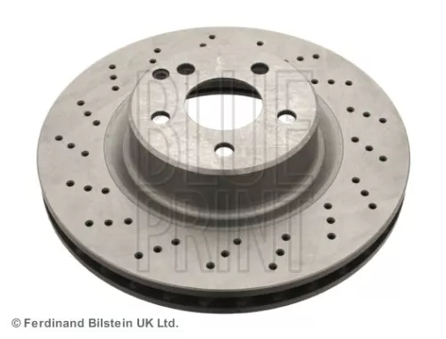 2x BLUE Print Front Perforated/vented Brake Discs For Mercedes-benz S-class