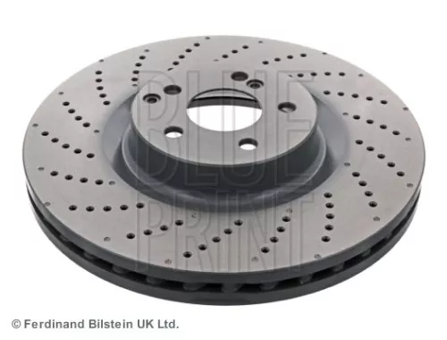 2x BLUE Print Front Perforated/vented Brake Discs For Mercedes-benz C-class E-class 