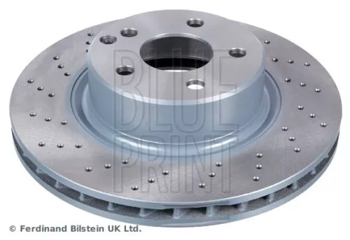 2x BLUE Print Front Perforated/vented Brake Discs For Mercedes-benz S-class