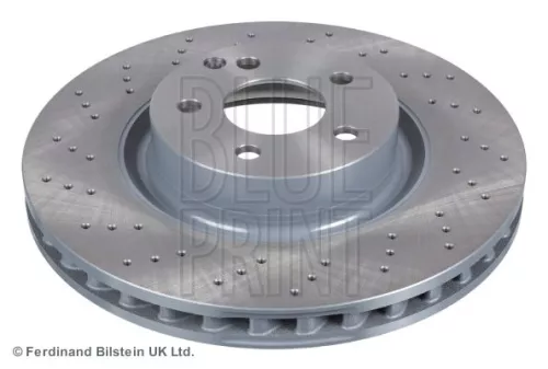 2x BLUE Print Front Perforated/vented Brake Discs For Mercedes-benz S-class