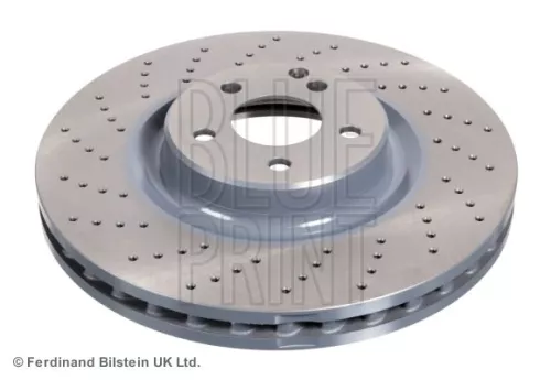 2x BLUE Print Front Perforated/vented Brake Discs For Mercedes-benz Cls E-class S-cl