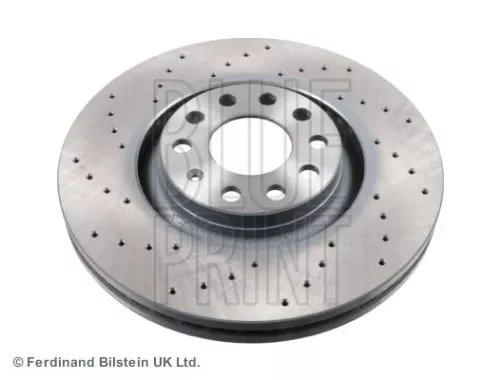 2x BLUE Print Front Perforated/vented Brake Discs For Audi A4
