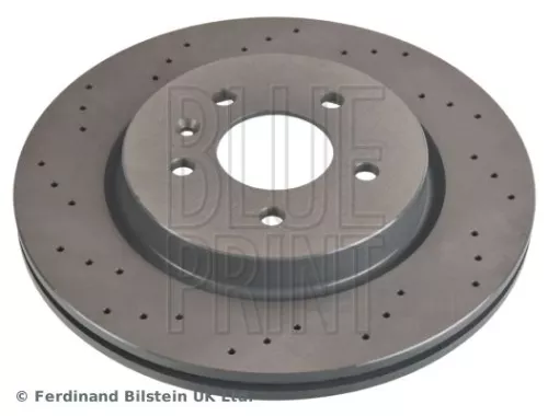 2x BLUE Print Rear Perforated/vented Brake Discs For Opel Astra Astra J