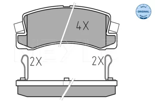 MEYLE MEYLE 025 200 7615/W Meyle Rear Brake Pads Set For Lexus Toyota Avensis Camry Celica Corolla Es Rx 