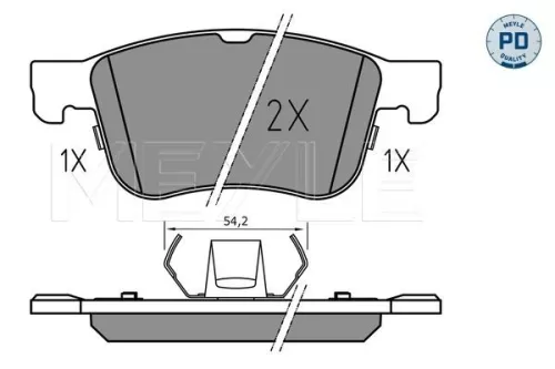 MEYLE MEYLE 025 205 5617/PD Meyle Pd Front Brake Pads Set For Ford Focus Kuga Puma 