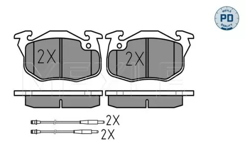 MEYLE MEYLE 025 209 0618/PD Meyle Pd Front Brake Pads Set For Citroën Peugeot 106 106 Van 306 Ax C15 Zx 
